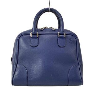 LOEWE Amazona 75 Medium - Navy Leather Handbag